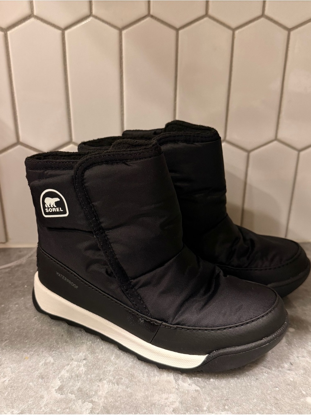 SOREL Kids Black Waterproof Winter Boots size 12